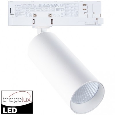 Φωτιστικό LED Ράγας 10W 230V 1200lm 36° 3000K Θερμό Φως 4 Καλωδίων Λευκό 25-410000